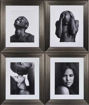 Lot of (4) Khloe Kardashian & Lamar Odom Promo Photos For Unbreakable Perfume In 33x39 Frames (Letter of Provenance)